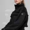 Chaqueta corta «Snowfall» de imitación de piel de oveja - Negro