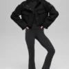 Chaqueta corta «Snowfall» de imitación de piel de oveja - Negro