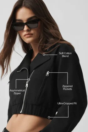 Chaqueta Cosmopolitan corta – Negro