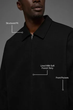 Chaqueta de lona de algodón Coaches – Negro