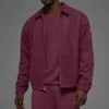 Chaqueta de lona de algodón estilo Coaches - Burdeos
