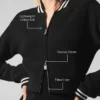 Chaqueta de punto con cremallera completa Tennis Club Jersé - Negro/Marfil