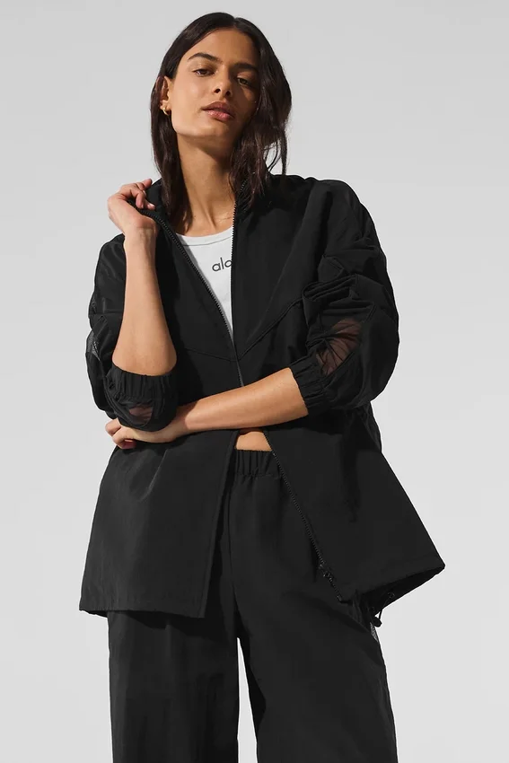 Chaqueta deportiva Origin con cremallera completa - Negro