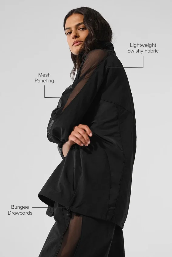 Chaqueta deportiva Origin con cremallera completa - Negro