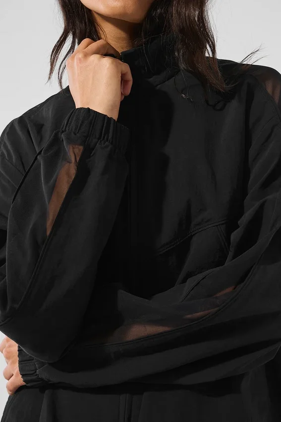 Chaqueta deportiva Origin con cremallera completa - Negro