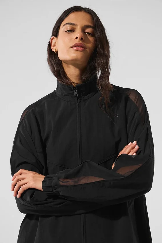 Chaqueta deportiva Origin con cremallera completa - Negro