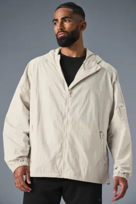Chaqueta deportiva Vantage de nailon ripstop - Hueso