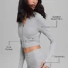Chaqueta entallada Alosoft Sincere — Gris jaspeado deportivo
