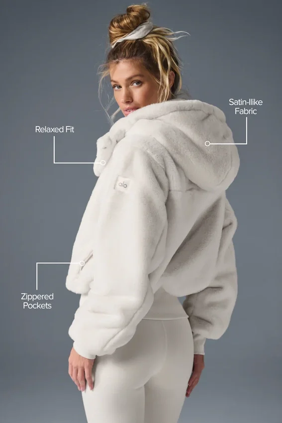 Chaqueta Foxy de piel sintética - Marfil