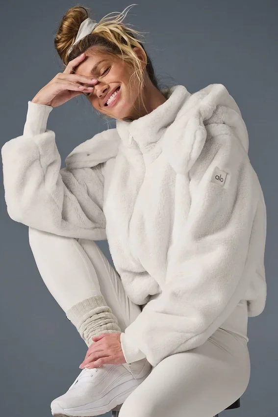 Chaqueta Foxy de piel sintética - Marfil