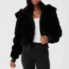 Chaqueta Foxy de piel sintética - Negro