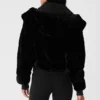 Chaqueta Foxy de piel sintética - Negro