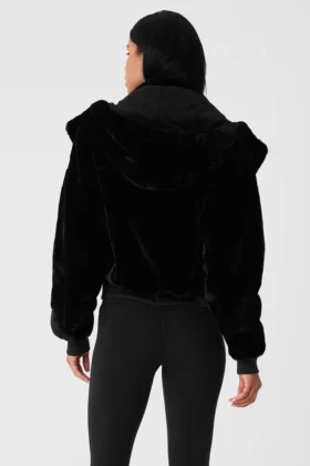 Chaqueta Foxy de piel sintética – Negro