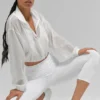 Chaqueta Game Time con cremallera completa - Blanca