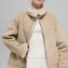 Chaqueta Grand de imitación de piel de oveja - Beige bosque