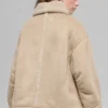 Chaqueta Grand de imitación de piel de oveja - Beige bosque