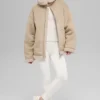 Chaqueta Grand de imitación de piel de oveja - Beige bosque