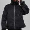 Chaqueta Grand de imitación de piel de oveja - Negro