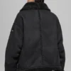 Chaqueta Grand de imitación de piel de oveja - Negro