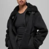 Chaqueta Grand de imitación de piel de oveja - Negro