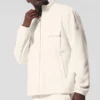 Chaqueta Ridge de polar con cremallera completa - Marfil