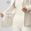 Chaqueta Take Note de forro polar - Marfil