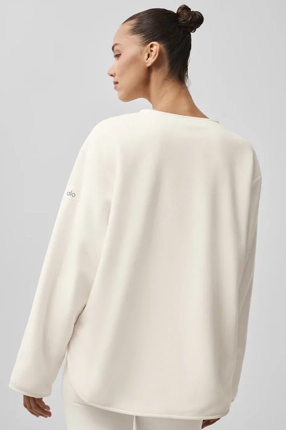 Chaqueta Take Note de forro polar - Marfil