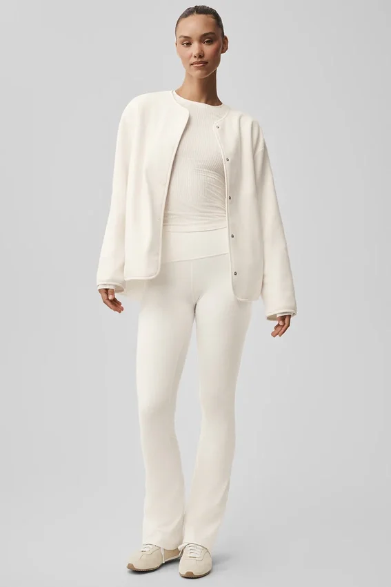 Chaqueta Take Note de forro polar - Marfil