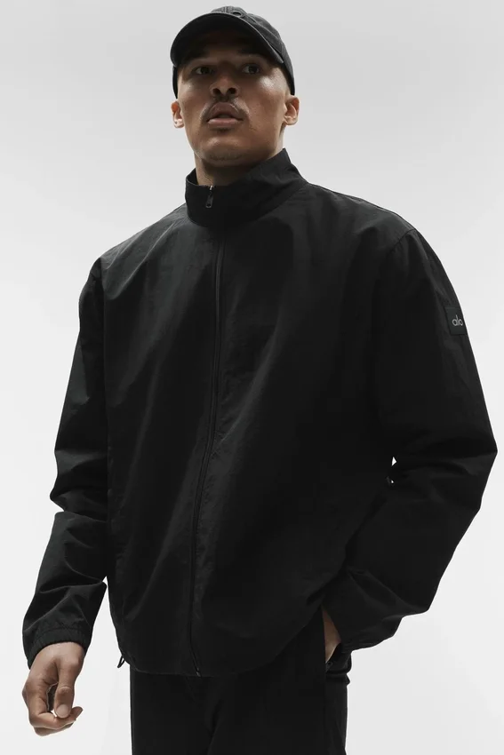 Chaqueta Takeaway Track con cremallera completa - Negro