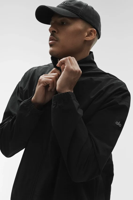 Chaqueta Takeaway Track con cremallera completa - Negro