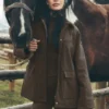 Chaqueta tipo granero de sarga - Espresso