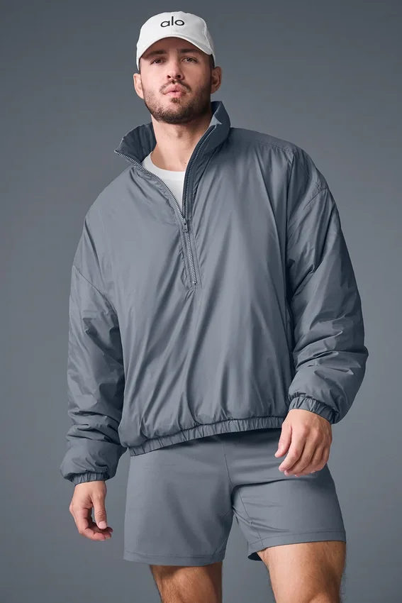 Chaqueta tipo jersé Latitude de peso ligero con media cremallera - Gris acero