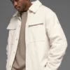 Chaqueta tipo shacket de lona utilitaria - Color hueso
