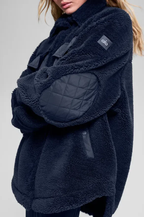 Chaqueta tipo shacket Sherpa Edge - Azul marino