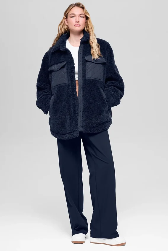 Chaqueta tipo shacket Sherpa Edge - Azul marino