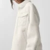 Chaqueta tipo shacket Sherpa Edge - Marfil