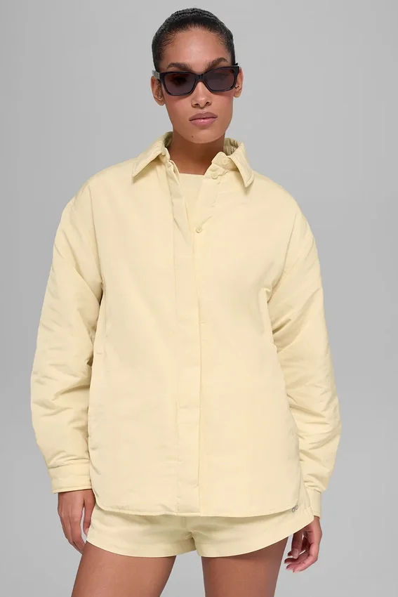 Chaqueta tipo shacket Socialite - Amarillo Candlelight