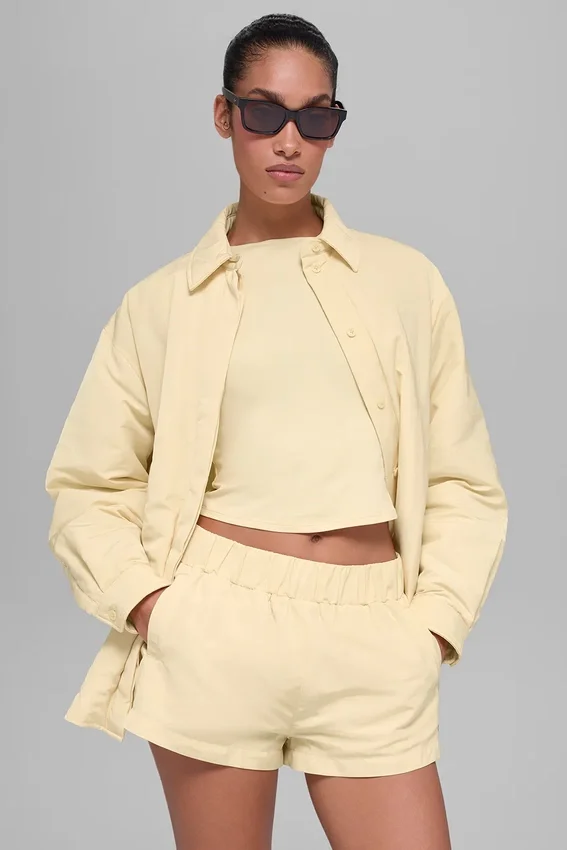 Chaqueta tipo shacket Socialite - Amarillo Candlelight