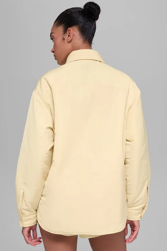Chaqueta tipo shacket Socialite - Amarillo Candlelight