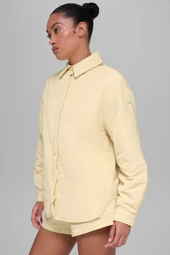 Chaqueta tipo shacket Socialite - Amarillo Candlelight