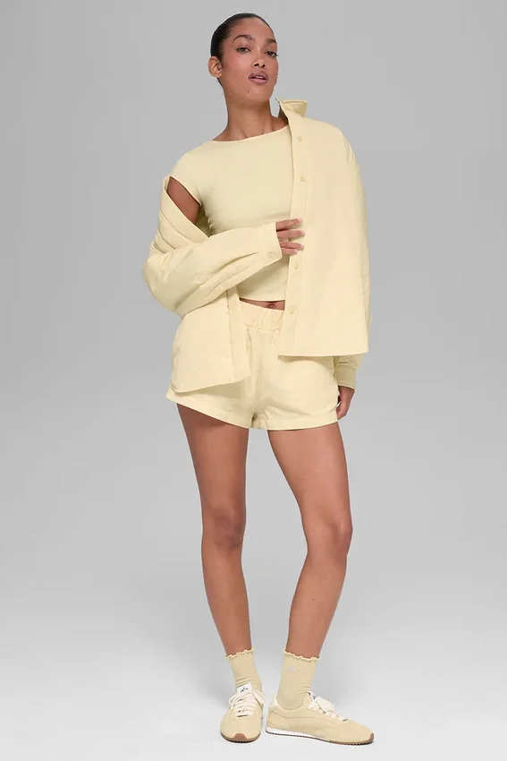 Chaqueta tipo shacket Socialite - Amarillo Candlelight