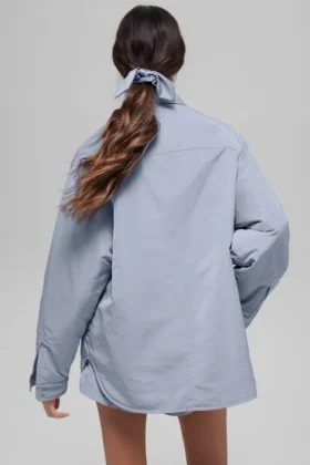 Chaqueta tipo «shacket» Socialite – Escarcha de invierno