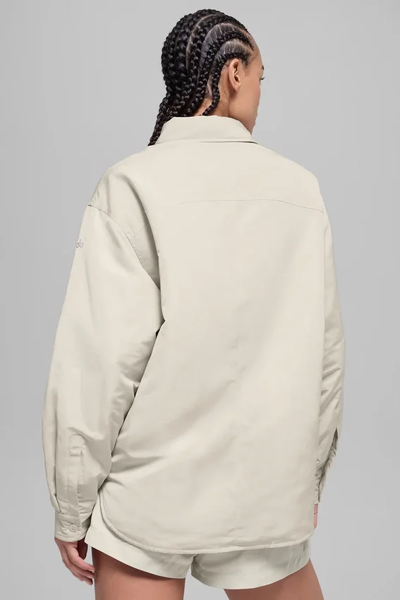 Chaqueta tipo «shacket» Socialite - Hueso