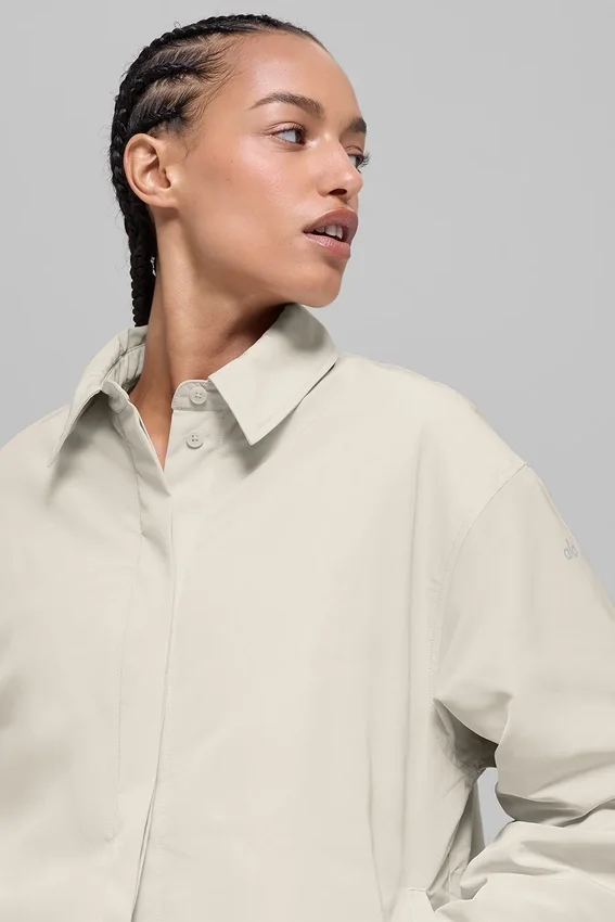 Chaqueta tipo «shacket» Socialite - Hueso