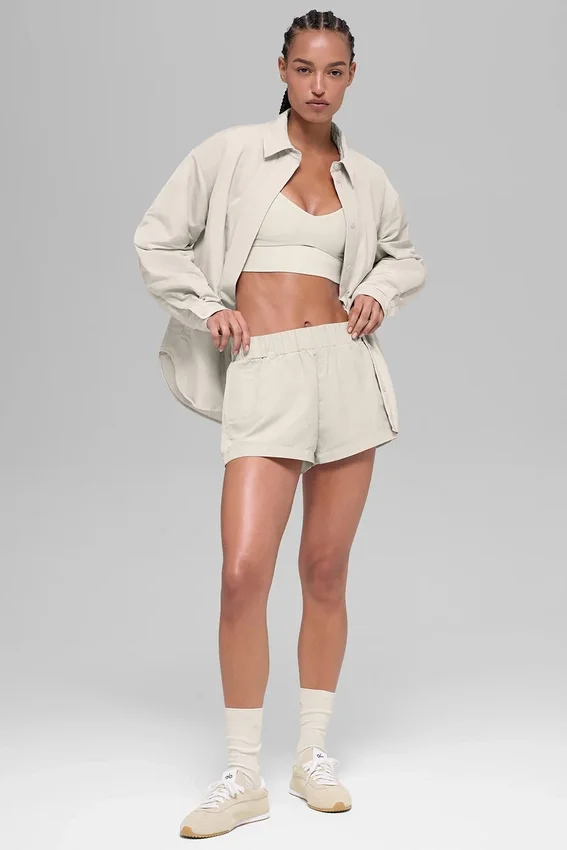 Chaqueta tipo «shacket» Socialite - Hueso