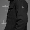 Chaqueta tipo shacket utilitaria de lona - Negro