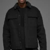 Chaqueta tipo shacket utilitaria de lona - Negro