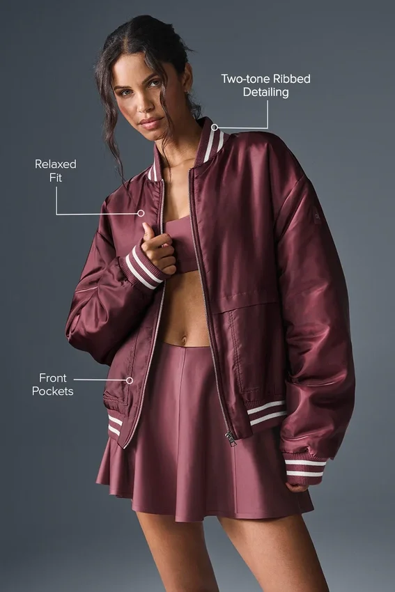 Chaqueta universitaria Afterglow - Burdeos trufado