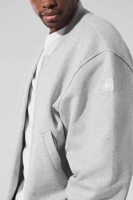 Chaqueta universitaria Renown - Gris jaspeado deportivo
