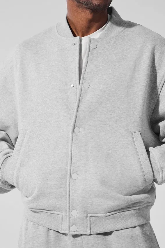 Chaqueta universitaria Renown - Gris jaspeado deportivo